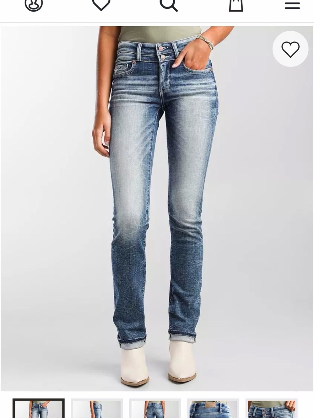 Buckle Women's Straight Leg Jeans in Light Blue Wash 29x30